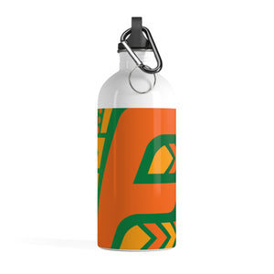 Stainless Steel Water Bottle (Green & Orange) twst