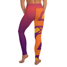 Load image into Gallery viewer, Raised Waist Leggings (SL-Purple/Orange)
