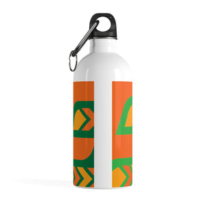 Stainless Steel Water Bottle (Green & Orange) twst