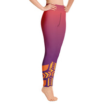 Load image into Gallery viewer, Raised Waist Leggings LL-Purple/Orange)